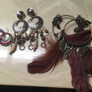 3 pairs of costume jewelry